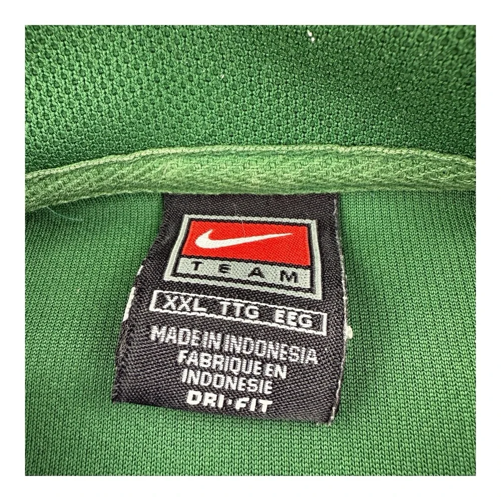 Nike Team Dri-Fit Polo 2XL Green Michigan State Spartans Vintage Y2K Short Sleev